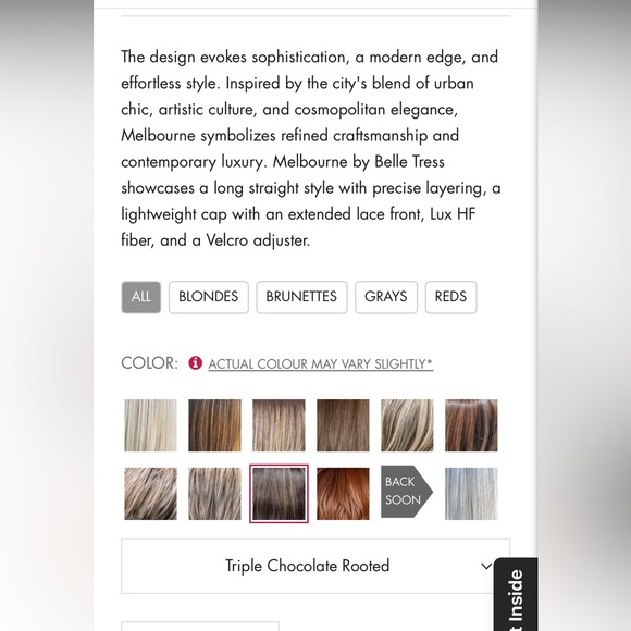 Melbourne by Belle tress new international city collection in triple chocolate - Picture 9 of 11